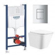 Комплект инсталляции Grohe Solido Even 4 в 1 c унитазом сиденьем и клавишей смыва UA38971966B