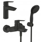 Комплект смесителей для ванной Grohe QuickFix Start 3 в 1 с душевым набором черный матовый UA303301SQ