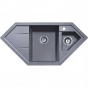 Мойка для кухни Teka Astral 80 Е-TG 100х50 см с двумя чашами и крылом тегранит серый металлик 40143533