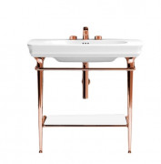 Консоль під раковину ArtCeram Civitas на 90 см з полицею рожеве золото CIA009 77