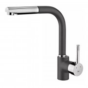 Смеситель для кухни Teka ARK 938 (Alaior-XL HP) однорычажный с вытяжной лейкой черный металлик/хром 23938120Q
