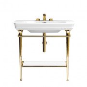 Консоль под раковину ArtCeram Civitas на 90 см с полкой золото CIA009 73