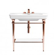 Консоль под раковину ArtCeram Civitas на 90 см с полкой розовое золото CIA009 77