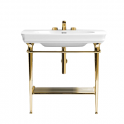 Консоль під раковину ArtCeram Civitas на 90 см із полицею-решіткою золото CIA008 73