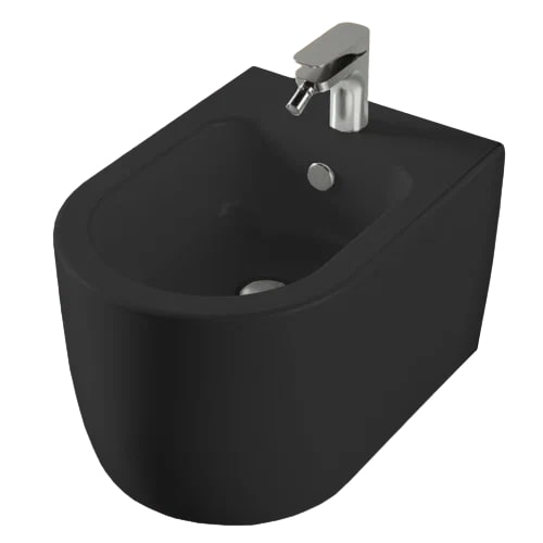 Биде подвесное ArtCeram Monet 36х52 см керамика черный матовый MNB001 17;00