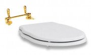 Сидіння з унітазною кришкою ArtCeram Hermitage Soft-Close дюропласт білий петлі золото HEA005 01;73