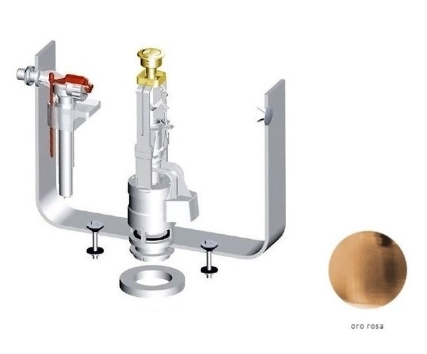 Сливной механизм для бачка унитаза Artceram Hermitage розовое золото HEA010 77