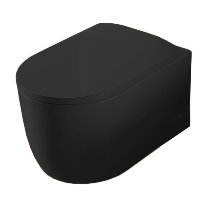 Унітаз підвісний ArtCeram Monet безободковий 36х52 см кераміка чорний матовий MNV001 17;00