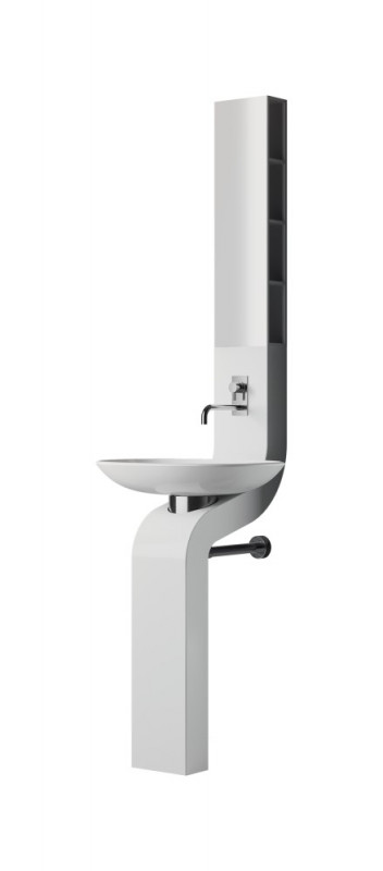 Раковина для ванной ArtCeram La Fontana 60х42 см с колонной керамика белый LFA006 05