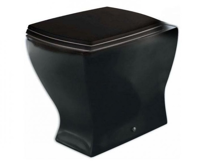 Унітаз для підлоги ArtCeram Jazz 36х54 см кераміка чорний матовий JZV002 17;00