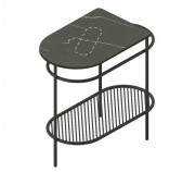 Консоль под раковину ArtCeram Flair 85x46х75,5 см черный матовый/черный мрамор ACA059