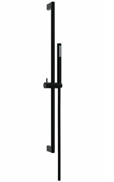 Ручний душ на штанзі Ponsi 1-режимний чорний матовий BNASTKAS41