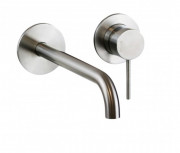 Змішувач для раковини Ponsi Stilox настінний одноважільний матова нержавіюча сталь BTSTLXLA05