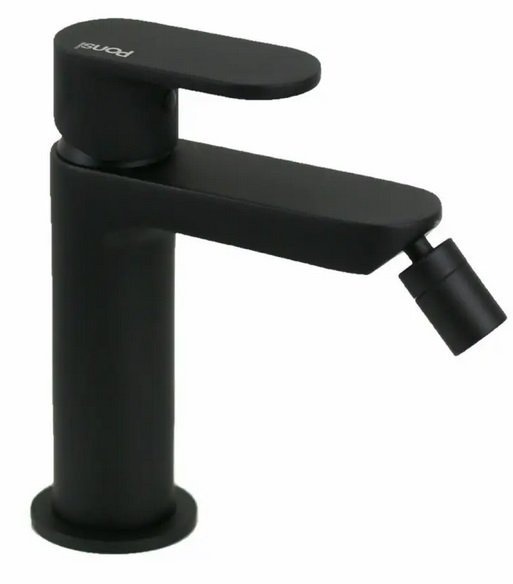 Смеситель для биде Ponsi Versilia однорычажный с донным клапаном матовый черный BTVERKBI01