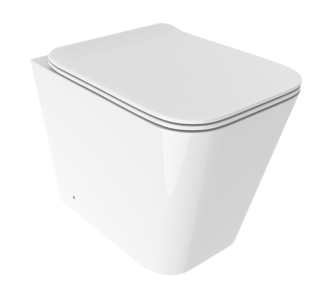 Унитаз напольный Ponsi Wave безободковый 36х54 см керамика белый глянец BCWAVLVASO0003