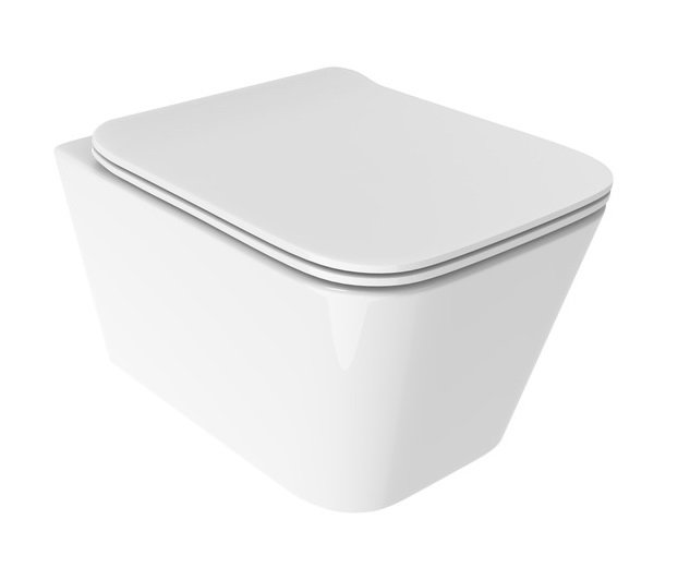 Унитаз подвесной Ponsi Wave безободковый 36х52 см керамика белый глянец BCWAVLVASO0004