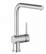 Смеситель для кухни Kludi L Steel однорычажный нержавеющая неполированная сталь 45803F877