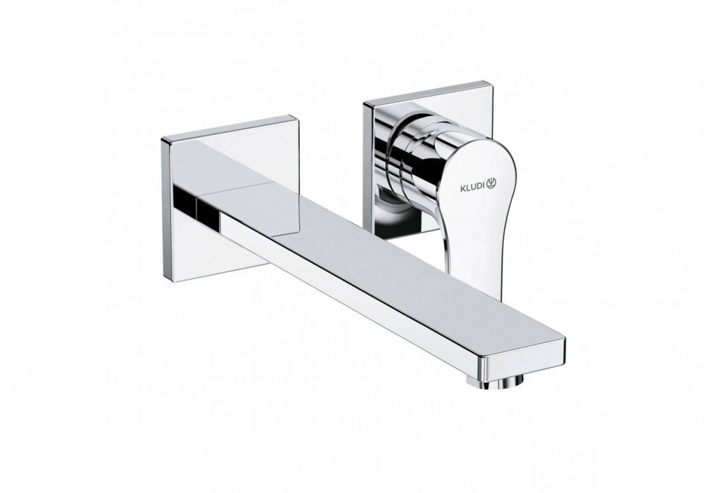 Смеситель для раковины Kludi Zenta SL 230 настенный на 2 отверстия хром 482450565