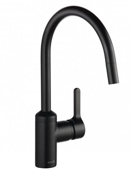 Смеситель для кухни Kludi Bingo Star с выдвижной лейкой черный матовый 428513978