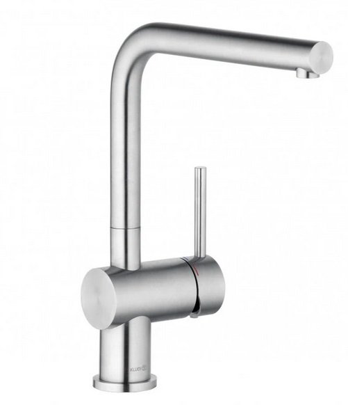 Змішувач для кухні Kludi L Steel одноважільний нержавіюча неполірована сталь 45803F877