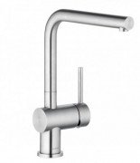 Смеситель для кухни Kludi L Steel однорычажный нержавеющая неполированная сталь 45803F877