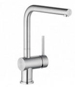 Смеситель для кухни Kludi L Steel однорычажный нержавеющая неполированная сталь 45803F877