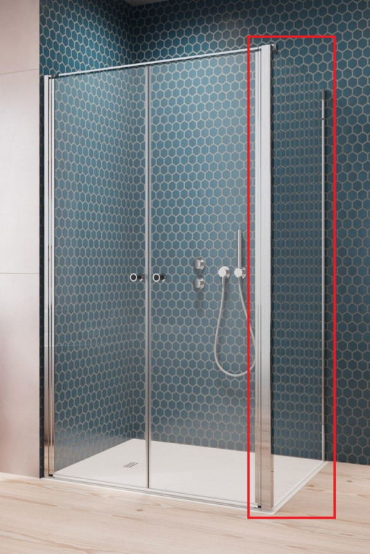 Стенка душевая боковая Radaway Eos S3 80 хром/прозрачное стекло 13799450-01