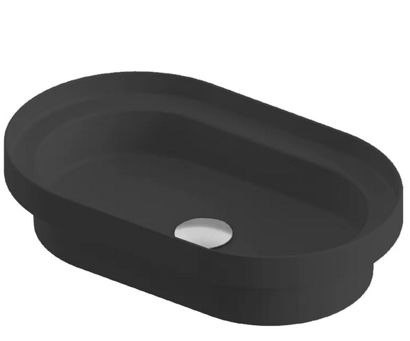 Раковина для ванной ArtCeram Fuori Scala 58,3х36,3 см керамика черный матовый TFL033 17;00