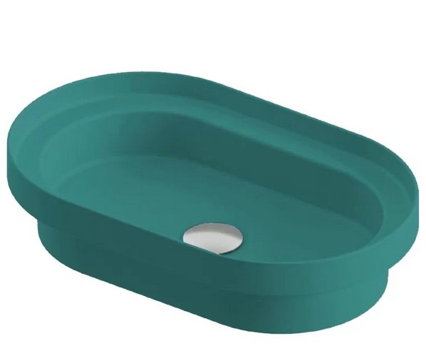 Раковина для ванной ArtCeram Fuori Scala 58,3х36,3 см керамика зеленый TFL033 43;00