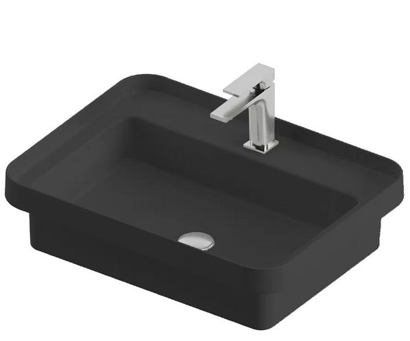 Раковина для ванной ArtCeram Fuori Scala 60,5х45,5 см керамика черный матовый TFL034 17;00