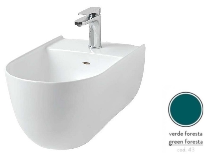 Биде подвесное ArtCeram The One 35х52 см керамика зеленый THB001 43;00