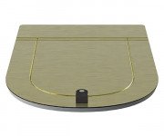 Сиденье с крышкой для унитаза ArtCeram The One дюропласт золото THA001 73