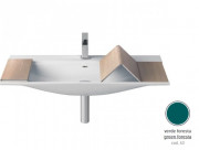 Раковина для ванной ArtCeram The One 90х42 см керамика зеленый THL002 43;00
