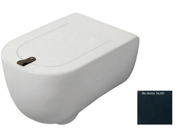 Унитаз подвесной ArtCeram The One безободковый 35х52 см керамика темно-синий THV001 36;00