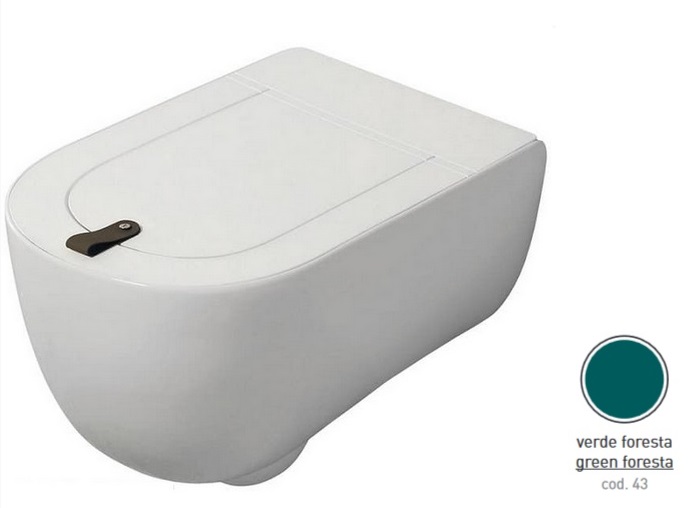 Унитаз подвесной ArtCeram The One безободковый 35х52 см керамика зеленый THV001 43;00