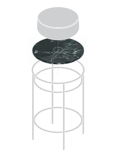 Стільниця для консолі ArtCeram Vogue кераміка nero marquinia TFA011 90