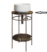 Столешница для консоли ArtCeram Vogue керамика black/gold TFA011 91