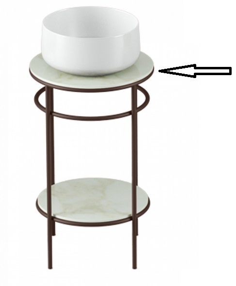 Столешница для консоли ArtCeram Vogue керамика calacatta gold TFA011 94