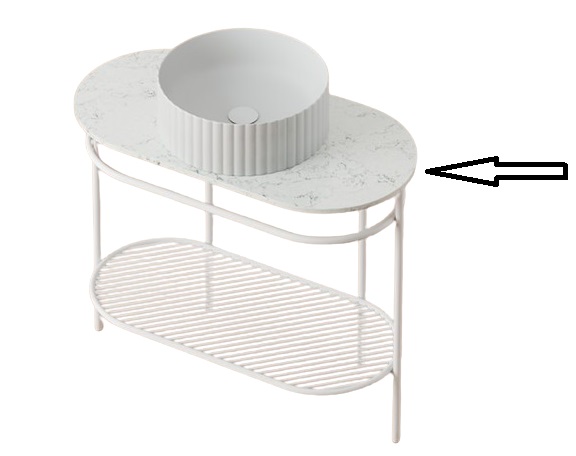 Столешница для консоли ArtCeram  Flair 4.0 керамика каррара TFA010 47