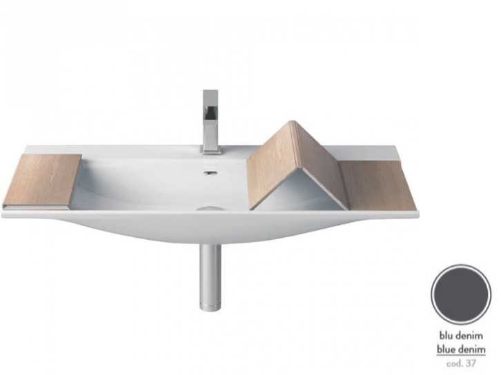 Раковина для ванної ArtCeram The One 90х42 см кераміка сіро-синій (denim) THL002 37;00
