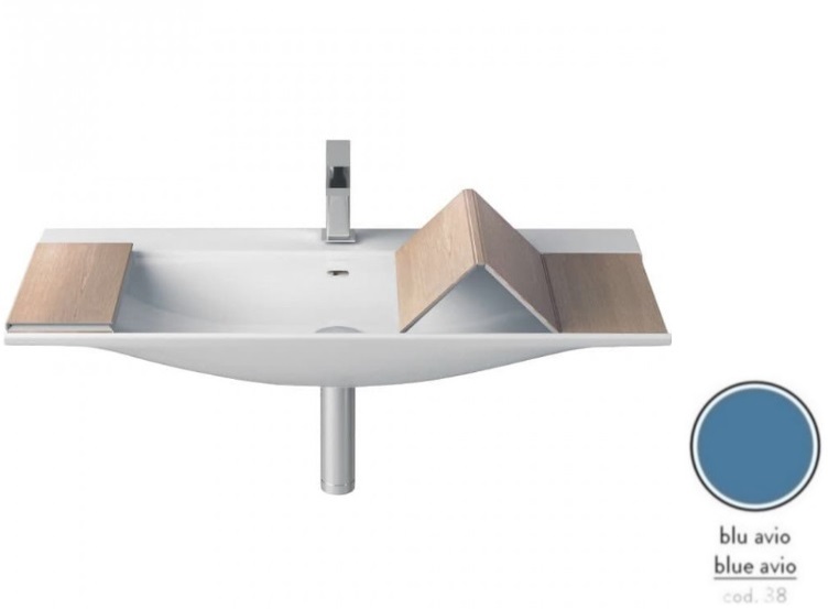 Раковина для ванной ArtCeram The One 90х42 см керамика синий THL002 38;00