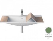 Раковина для ванної ArtCeram The One 90х42 см кераміка зелена шавлія THL002 44;00