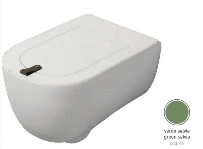Унітаз підвісний ArtCeram The One безободковий 35х52 см кераміка зелена шавлія THV001 44;00