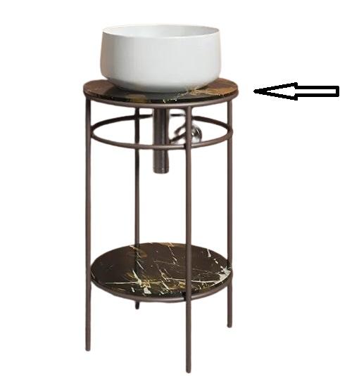 Столешница для консоли ArtCeram Vogue керамика black/gold TFA011 91