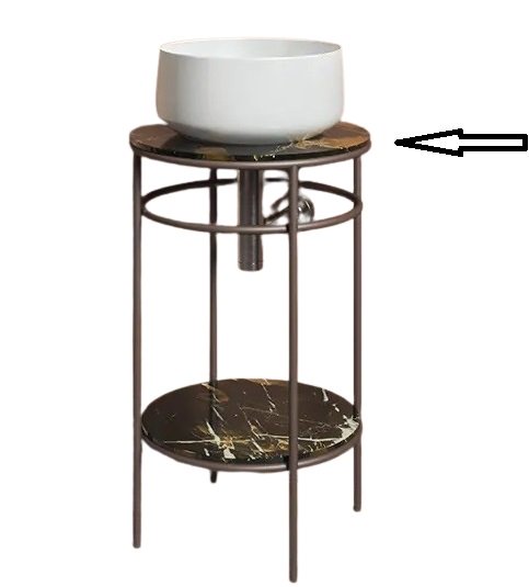 Столешница для консоли ArtCeram Vogue керамика black/gold TFA011 91