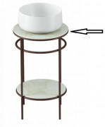 Стільниця для консолі ArtCeram Vogue кераміка calacatta gold TFA011 94