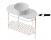 Стільниця для консолі ArtCeram  Flair 4.0 кераміка каррара TFA010 47