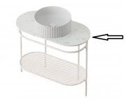 Стільниця для консолі ArtCeram  Flair 4.0 кераміка каррара TFA010 47