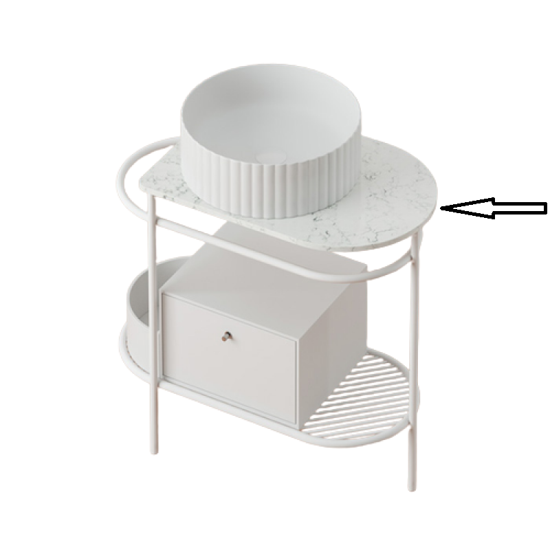 Столешница для консоли ArtCeram Flair 3.0 керамика каррара TFA009 47