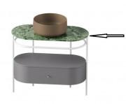 Столешница для консоли ArtCeram Flair 4.0 керамика verde issogne TFA010 93